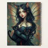 Prachtig Cat Fairy portret Planner (Achterkant)