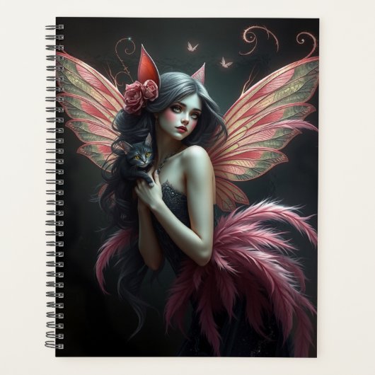 Prachtig Cat Fairy portret Planner (Voorkant)