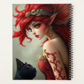 Prachtig Cat Fairy portret Planner (Achterkant)