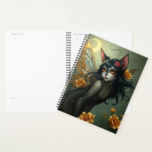 Prachtig Cat Fairy portret Planner (Display)
