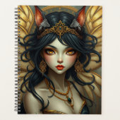 Prachtig Cat Fairy portret Planner (Voorkant)