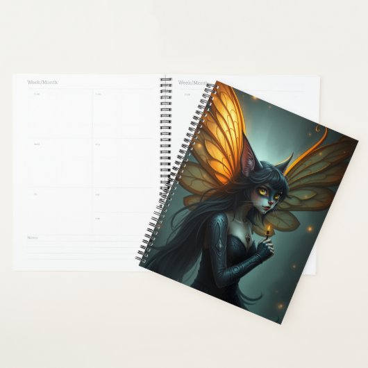 Prachtig Cat Fairy portret Planner (Display)