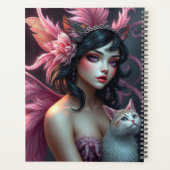 Prachtig Cat Fairy portret Planner (Achterkant)