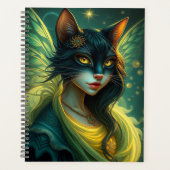 Prachtig Cat Fairy portret Planner (Voorkant)