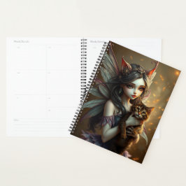 Prachtig Cat Fairy portret Planner