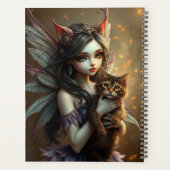 Prachtig Cat Fairy portret Planner (Achterkant)