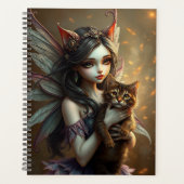 Prachtig Cat Fairy portret Planner (Voorkant)