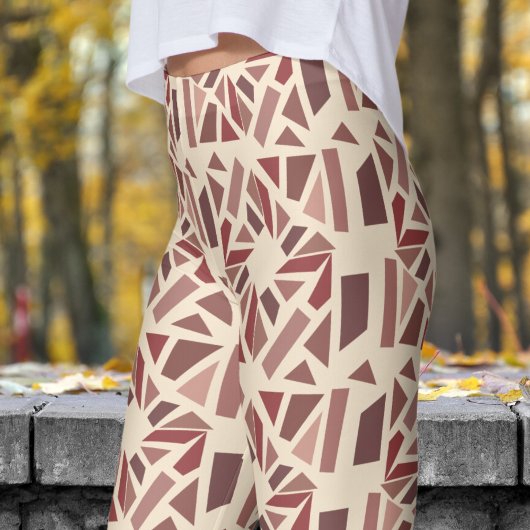Prachtig Champagne wit mozaïek patroon Leggings