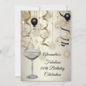 Prachtig Champagnether Sepia Lichten Feest Save The Date (Voorkant)