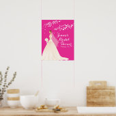Prachtig Chci Pink Bride Vrijgezellenfeest Poster (Keuken)