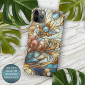 Prachtig chique Glas in lood bloemenmozaïekpatroon Case-Mate iPhone Case