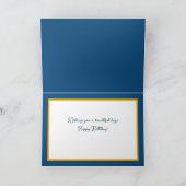 Prachtig chique witte roos bloemenboeket verjaarda kaart (Binnen)