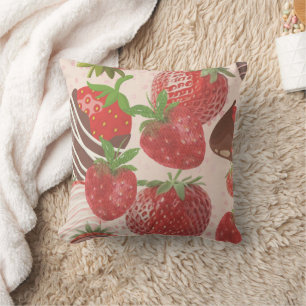 Prachtig chocolade dipped aardbeien ontwerp kussen