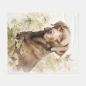 Prachtig Chocolade Lab Fleece Deken (Voorkant (Horizontaal))