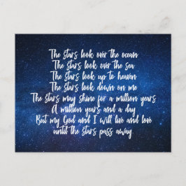 Prachtig Christelijk gebed Stars Poem Night Sky Briefkaart