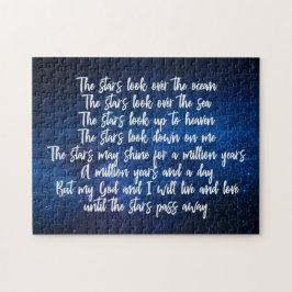 Prachtig Christelijk gebed Stars Poem Night Sky Legpuzzel