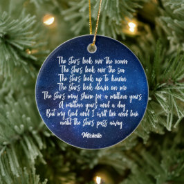 Prachtig Christelijk geprezen gedicht Keramisch Ornament