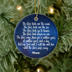 Prachtig Christelijk geprezen gedicht Keramisch Ornament