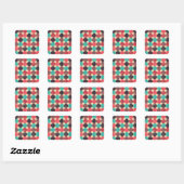 Prachtig cirkel patroon behang vierkante sticker (Vel)