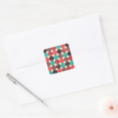 Prachtig cirkel patroon behang vierkante sticker (Envelop)