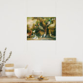 Prachtig Collectie vogels met  gevoel Poster (Keuken)