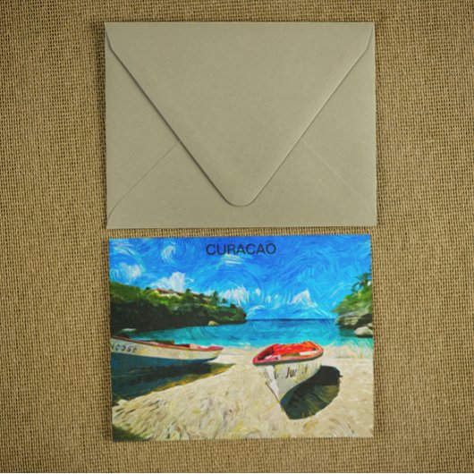 Prachtig Curacao tropisch eiland landschap Briefkaart