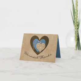 Prachtig Dank u kaart met harten