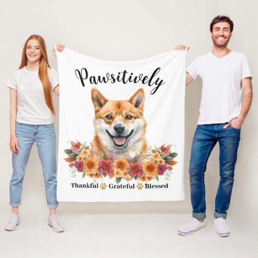 Prachtig Dankbare Gezegende Cute Hond Fleece Deken (In situ)