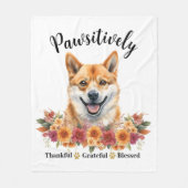 Prachtig Dankbare Gezegende Cute Hond Fleece Deken (Voorkant)