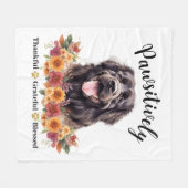 Prachtig Dankbare Gezegende Cute Hond Fleece Deken (Voorkant (Horizontaal))