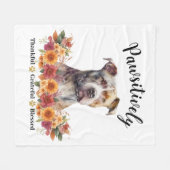 Prachtig Dankbare Gezegende Cute Hond Fleece Deken (Voorkant (Horizontaal))