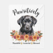 Prachtig Dankbare Gezegende Cute Hond Fleece Deken (Voorkant)