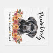 Prachtig Dankbare Gezegende Cute Hond Fleece Deken (Voorkant (Horizontaal))