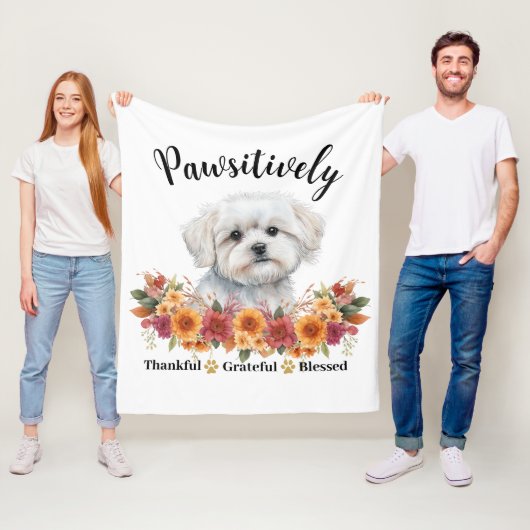 Prachtig Dankbare Gezegende Cute Hond Fleece Deken (In situ)