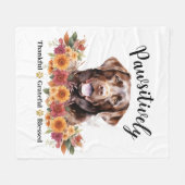 Prachtig Dankbare Gezegende Cute Hond Fleece Deken (Voorkant (Horizontaal))