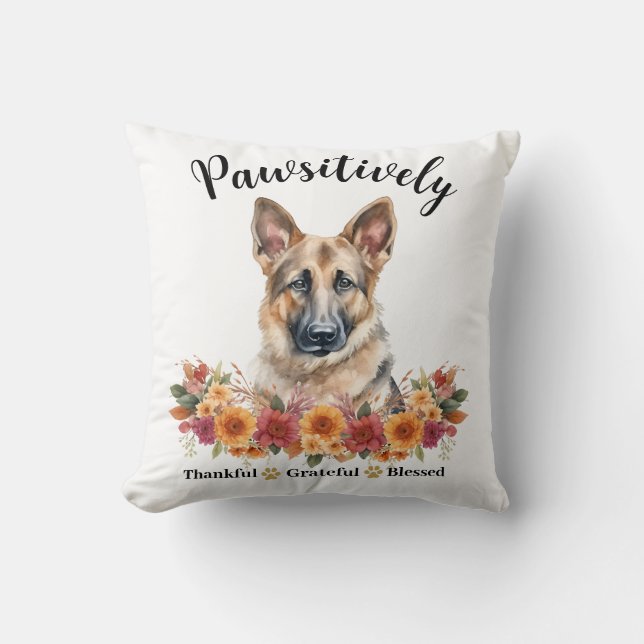 Prachtig Dankbare Gezegende Cute Hond Kussen (Voorkant)