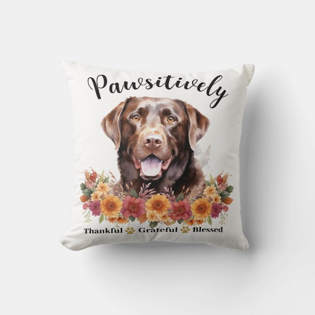 Prachtig Dankbare Gezegende Cute Hond Kussen (Voorkant)