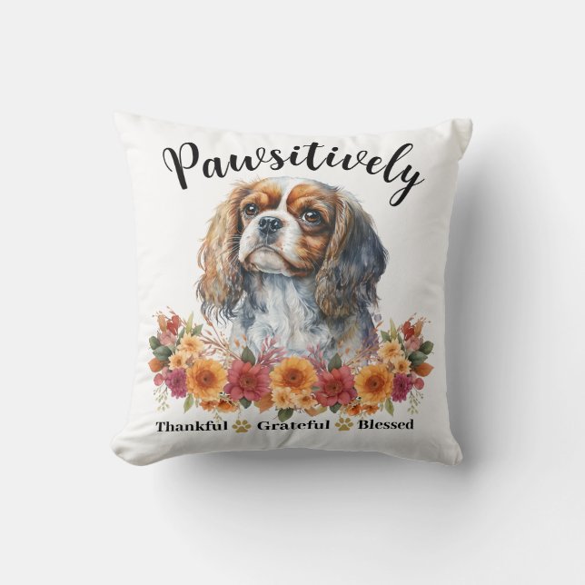 Prachtig Dankbare Gezegende Cute Hond Kussen (Voorkant)