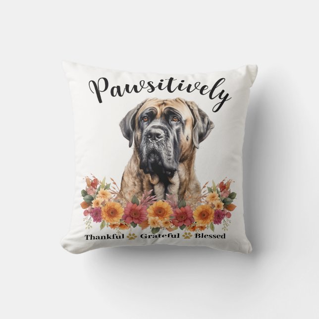 Prachtig Dankbare Gezegende Cute Hond Kussen (Voorkant)