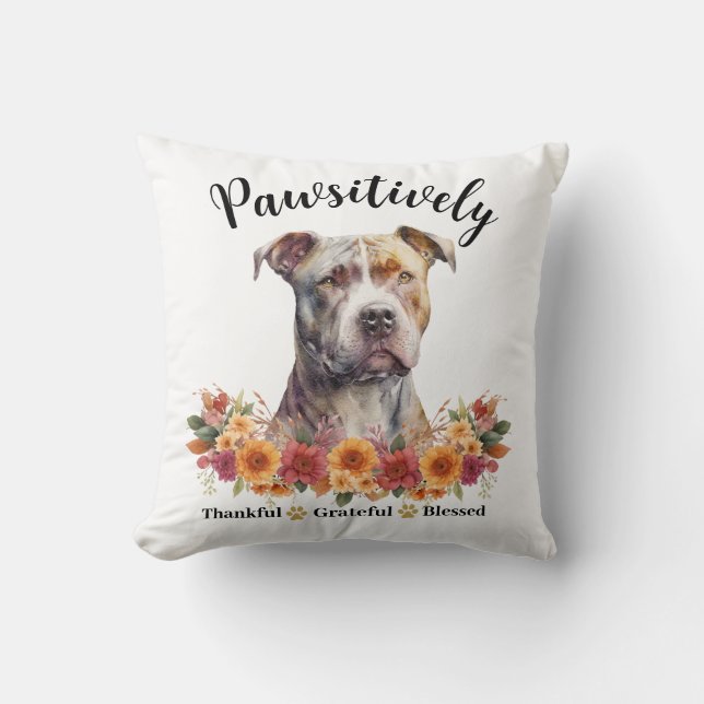 Prachtig Dankbare Gezegende Cute Hond Kussen (Voorkant)