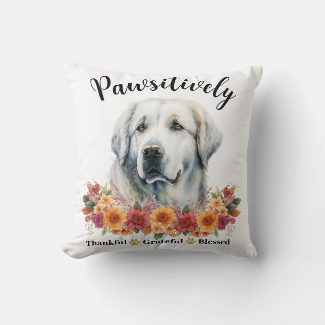 Prachtig Dankbare Gezegende Cute Hond Kussen (Voorkant)