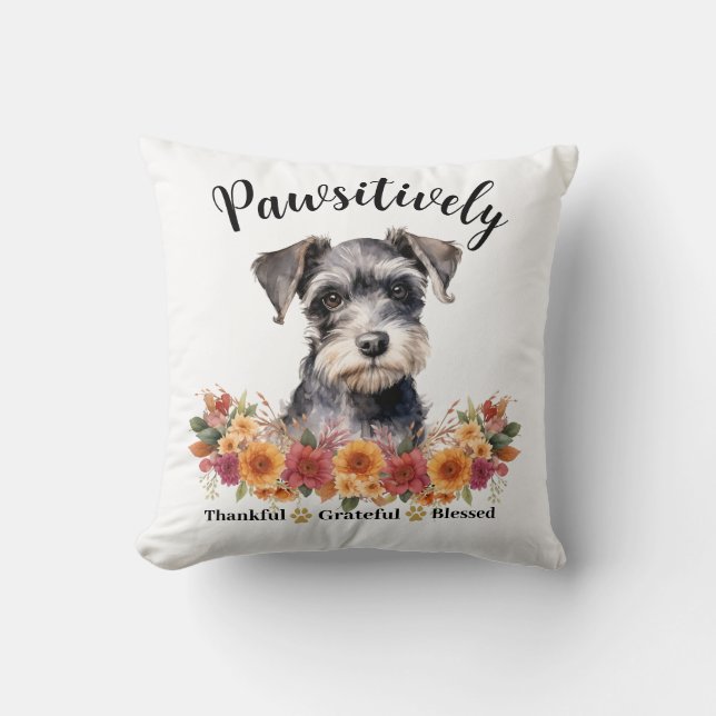 Prachtig Dankbare Gezegende Cute Hond Kussen (Voorkant)