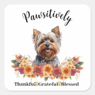 Prachtig Dankbare Gezegende Cute Hond Vierkante Sticker