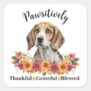 Prachtig Dankbare Gezegende Cute Hond Vierkante Sticker