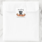 Prachtig Dankbare Gezegende Cute Hond Vierkante Sticker (Tas)