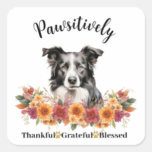 Prachtig Dankbare Gezegende Cute Hond Vierkante Sticker