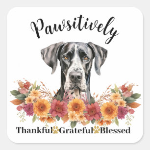 Prachtig Dankbare Gezegende Cute Hond Vierkante Sticker