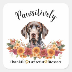 Prachtig Dankbare Gezegende Cute Hond Vierkante Sticker