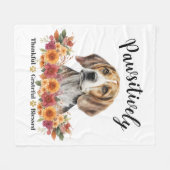 Prachtig Dankbare Gezegende Moppige Hond Fleece Deken (Voorkant (Horizontaal))