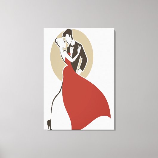 Prachtig danspaar canvas afdruk (Voorkant)